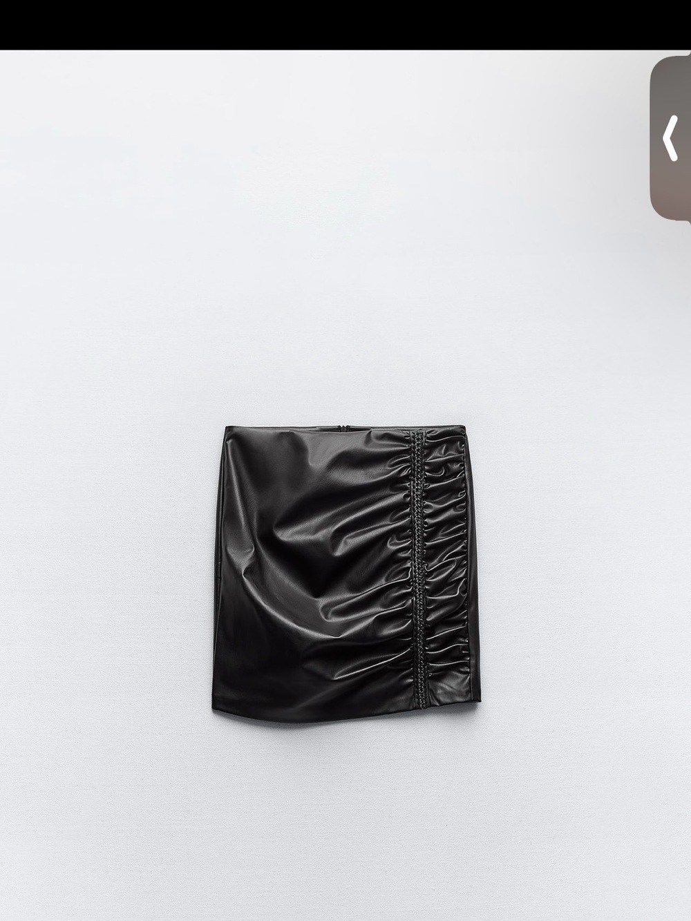 Zara Black Faux Leather Mini Skirt